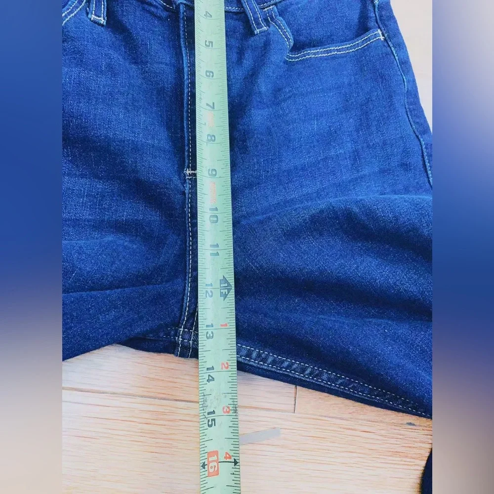 Hollister Curvy High-Rise Vintage Flare Jeans 7L W28 L34 Soft Stretch Denim Blue
